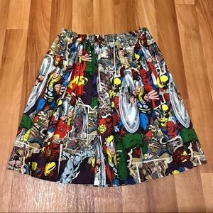 Handmade Marvel Comic Book Skater Skirt